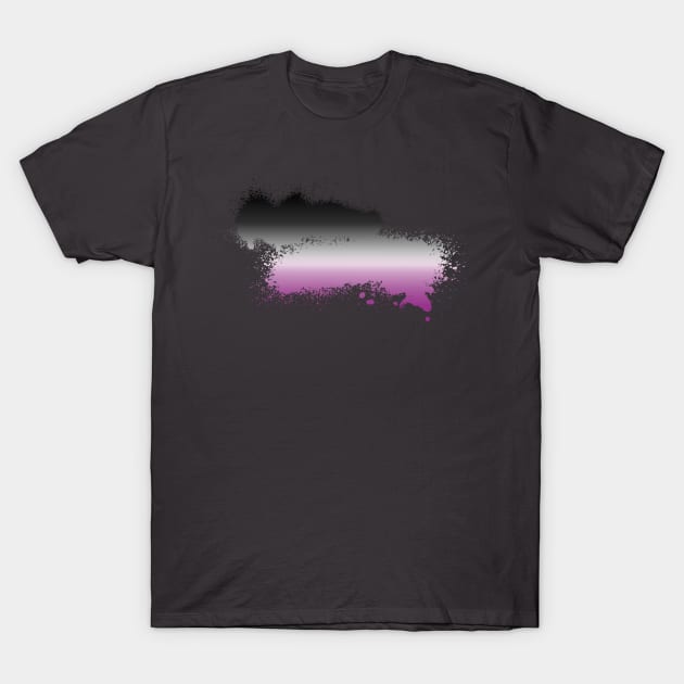 Asexual Paint Smudge Minimalism T-Shirt by Adult LGBTQ+ and Sexy Stuff